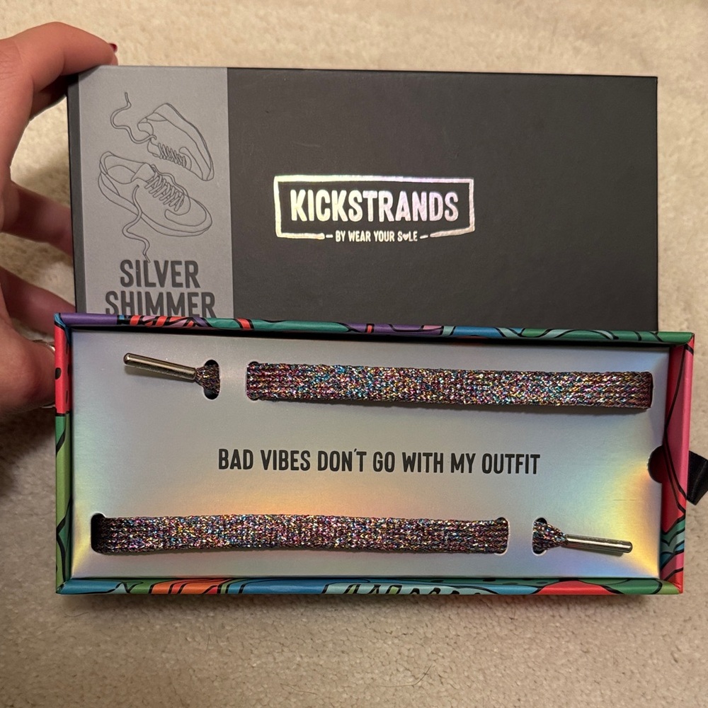 Silver Shimmer Shoe Laces